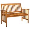 vidaXL Banc de jardin avec coussin 119 cm Bois solide d'acacia