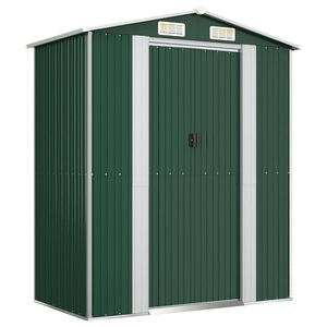 vidaXL Abri de jardin Vert 192x108x223 cm Acier galvanis&eacute;
