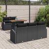 vidaXL Ensemble de canap&eacute; de jardin avec coussin 6 pcs Noir