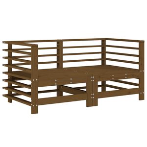 vidaXL Canap&eacute;s d'angle de jardin 2 pcs marron miel bois de pin solide
