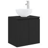 vidaXL Vanit&eacute; de lavabo mural Noir 49,5 x 41 x 64,5 cm