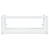vidaXL Cadre de lavabo de salle de bain mural Blanc 79x38x31 cm Fer