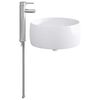 vidaXL Lavabo avec robinet et &eacute;vacuation Chrome 38,5 x 38,5 x 16 cm