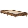 vidaXL Cadre de lit sans matelas ch&ecirc;ne fum&eacute; 90x190cm bois d'ing&eacute;nierie
