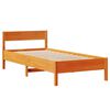 vidaXL Cadre de lit sans matelas cire marron 75x190 cm bois pin massif