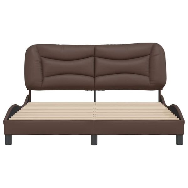 vidaXL Cadre de lit sans matelas Hvar marron 160x200 cm similicuir