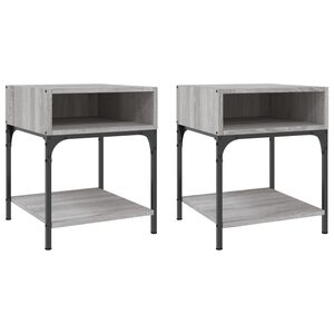 vidaXL Tables de chevet 2 pcs sonoma gris 40x41x50 cm bois ing&eacute;nierie