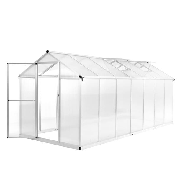 vidaXL Serre Aluminium 421x190x195 cm 15,6 m&sup3;