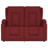 vidaXL Fauteuil de massage inclinable 2 places porte-gobelets bordeaux