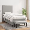 vidaXL Sommier &agrave; lattes de lit avec matelas Gris clair 80x200 cm Tissu