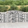 vidaXL Paniers à gabions arqués 2 pcs 400x50x100/120 cm Fer galvanisé