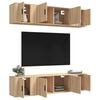 vidaXL Ensemble de meubles TV 6 pcs Ch&ecirc;ne sonoma Bois d'ing&eacute;nierie