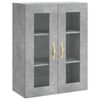 vidaXL Buffet haut Gris béton 69,5x34x180 cm Bois d'ingénierie