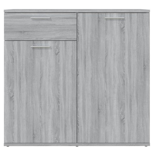 vidaXL Buffet Sonoma gris 80x36x75 cm Bois d'ingénierie