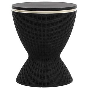 vidaXL Table &agrave; glaci&egrave;re 3 en 1 noir polypropyl&egrave;ne