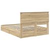 vidaXL Lit de Rangement Ch&ecirc;ne Sonoma 160 x 200 cm Bois d'ing&eacute;nierie