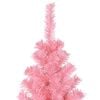 vidaXL Sapin de No&euml;l avec 300 LED avec support Rose 180 cm PVC