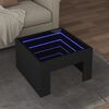 vidaXL Table basse avec LED infini noir 50x50x30 cm