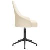 vidaXL Chaise pivotante de salle &agrave; manger Cr&egrave;me Velours
