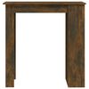 vidaXL Table de bar et étagère de rangement Chêne fumé 102x50x103,5 cm