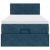 vidaXL Cadre de lit ottoman avec matelas bleu fonc&eacute; 80x200 cm velours
