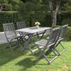 vidaXL Ensemble &agrave; manger de jardin 5 pcs Bois d'acacia massif Gris