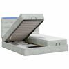 vidaXL Lit coffre avec matelas et LED Gris clair 180 x 200 cm Velours