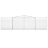 vidaXL Paniers à gabions arqués 2 pcs 400x50x100/120 cm Fer galvanisé
