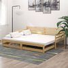 vidaXL Lit coulissant sans matelas 2x(90x200) cm Bois de pin massif