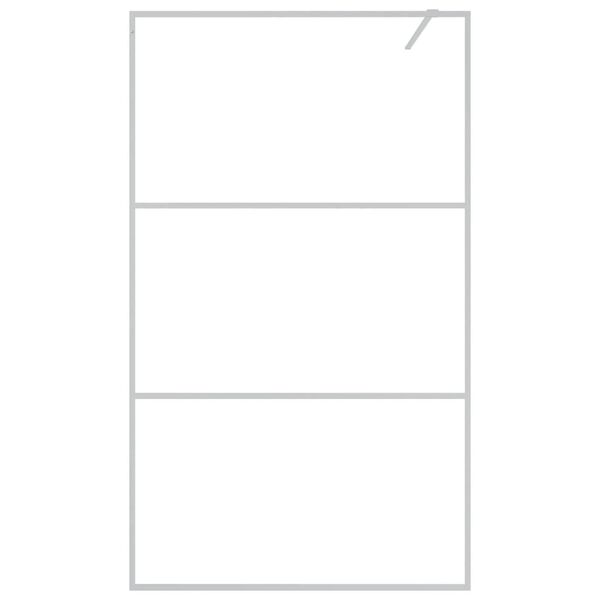 vidaXL Paroi de douche Argent&eacute; 115x195 cm Verre ESG transparent
