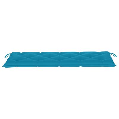 vidaXL Coussin de banc de jardin Bleu clair 150x50x7 cm Tissu