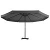 vidaXL Parasol de jardin avec base portable anthracite