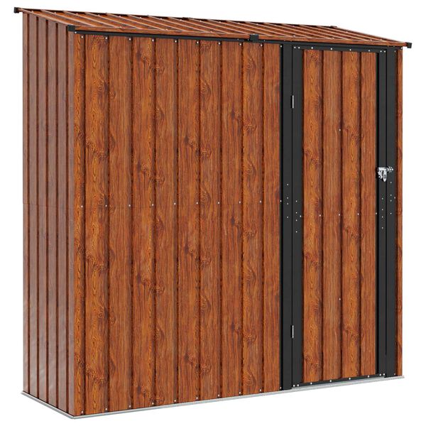 vidaXL Cabanons de jardin Marron 203,5 x 73 x 200 cm M&eacute;tал