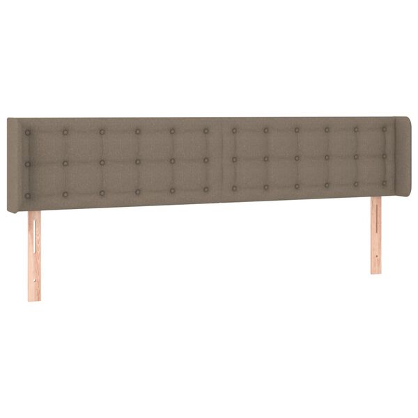 vidaXL T&ecirc;te de lit avec oreilles Taupe 163x16x78/88 cm Tissu