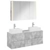 vidaXL Ensemble de mobilier de salle de bain 4 pc Gris b&eacute;ton