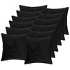 vidaXL Housse de coussin 12 pc HEERLEN Noir 45 x 45 cm Flanelle