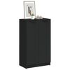 vidaXL Armoire à chaussures noir 59x35x100 cm bois d'ingénierie
