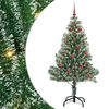 vidaXL Arbre de No&euml;l artificiel floconn&eacute; de neige avec lumi&egrave;re LED