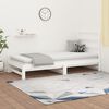 vidaXL Lit coulissant sans matelas blanc 2x(90x190) cm