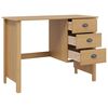 vidaXL Bureau avec tiroirs Hill Marron miel 100 x 45 x 74 cm