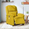 vidaXL Fauteuil inclinable de massage &eacute;lectrique jaune velours