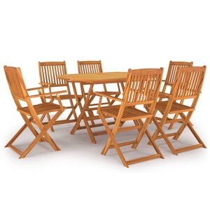 vidaXL Ensemble &agrave; manger de jardin 7 pcs Bois d'acacia massif