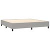 vidaXL Sommier à lattes de lit avec matelas Gris clair 200x200cm Tissu
