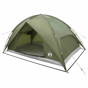 vidaXL Tente de camping avec un abri imperm&eacute;able 5 personne Vert olive