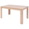 vidaXL Table et chaises 5 pcs Cuir synthétique Chêne Couleur crème