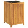 vidaXL Jardini&egrave;re avec doublure 50x50x75 cm bois massif d'acacia