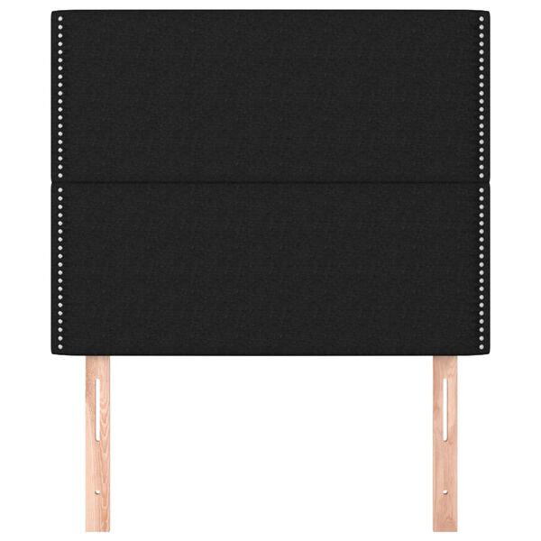 vidaXL T&ecirc;te de lit Noir 80x5x118/128 cm Tissu