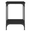 vidaXL Table basse noir 40x40x55 cm bois d'ingénierie