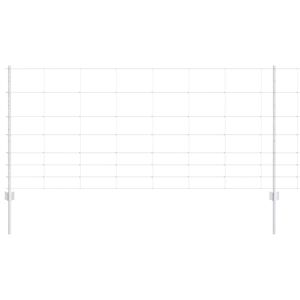 vidaXL Cl&ocirc;ture sauvage ext&eacute;rieure avec poteaux 50 x 1 m Argent&eacute; Maille