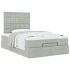 vidaXL Cadre de lit ottoman avec matelas gris clair 120x190 cm velours